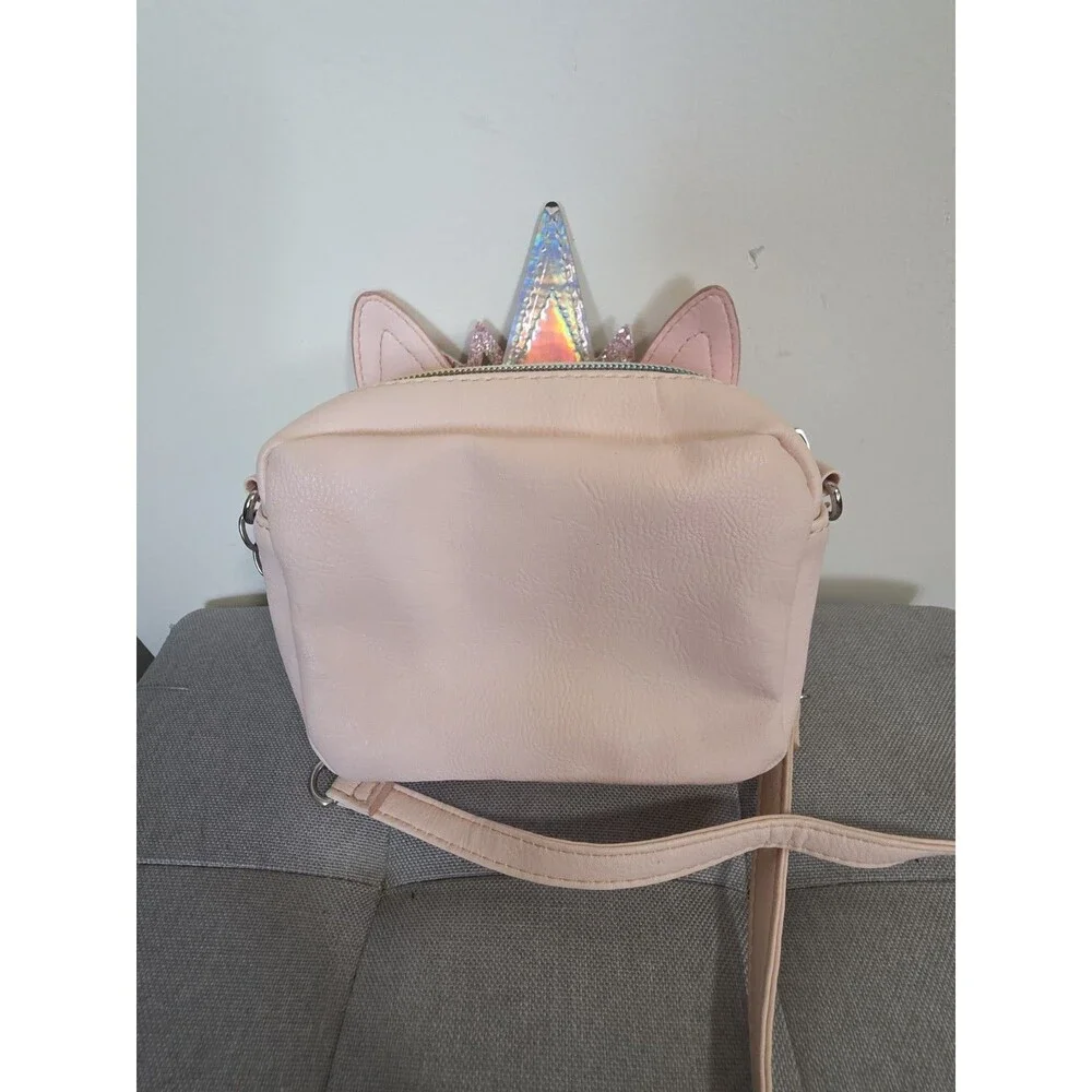 Adorable OMG! Pink Accessory MissGwen Unicorn Rainbow Glitter Crossbody Bag EuC